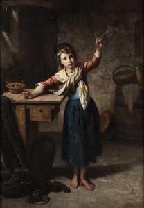 女の子bemシャボン玉 作： Eugène François Fines